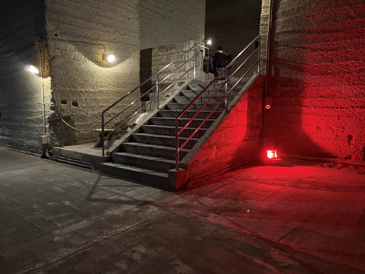 大谷資料館の坑内にある階段