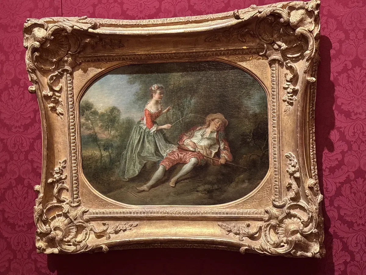 ヤマザキマザック美術館で見た、装飾的な額縁が印象的な絵画